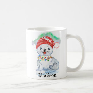 Cute Seal Antarctica Hot Chocolate Name Coffee Mok
