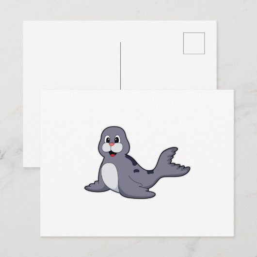 Cute Seal Briefkaart (Voorkant / Achterkant)