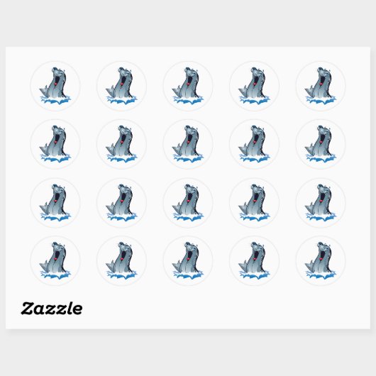 Cute Seal Cartoon Ronde Sticker (Vel)
