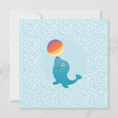 Cute Seal - Fun Kids Birthday Party Invitation Kaart (Achterkant)