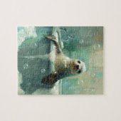 Cute Seal in Bubble Bath Jigsaw Puzzle Legpuzzel (Horizontaal)