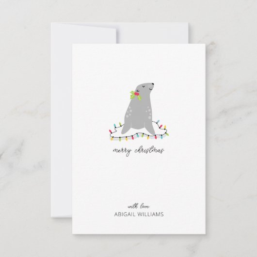 Cute Seal Kerstmis (Voorkant)