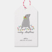 Cute Seal Kerstmis Cadeaulabel (Voorkant)