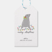 Cute Seal Kerstmis Cadeaulabel (Voorkant)
