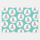 Cute Seal Kerstmis Inpakpapier Vel (Voorkant)
