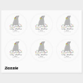 Cute Seal Kerstmis Ronde Sticker (Vel)