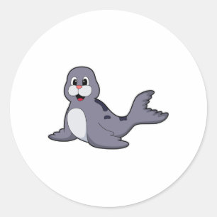 Cute Seal Ronde Sticker