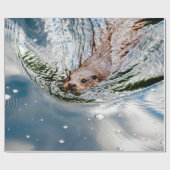 CUTE SEAL SWIMMING CADEAUPAPIER (Vlak)