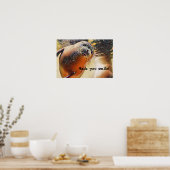 Cute Seal Wildlife Pop Art maakte je tot glimlache Poster (Keuken)