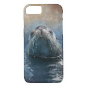 Cute Seal Zee Lion Moderne Waterverf Case-Mate iPhone Case (Achterkant)