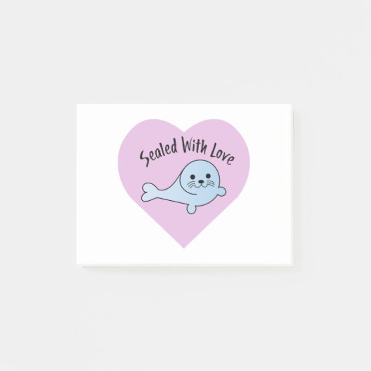 Cute Sealed with Love Post-it® Notes (Voorkant)