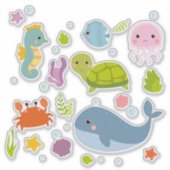 Cute Sealife Collectie 6 Scrapbooking Sticker (Voorkant)