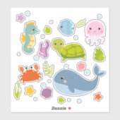 Cute Sealife Collectie 6 Scrapbooking Sticker (Vel)