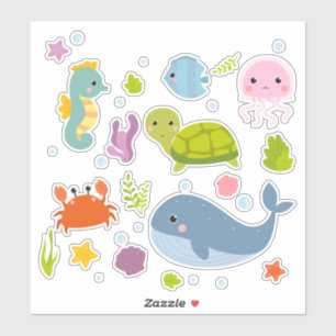 Cute Sealife Collectie 6 Scrapbooking Sticker