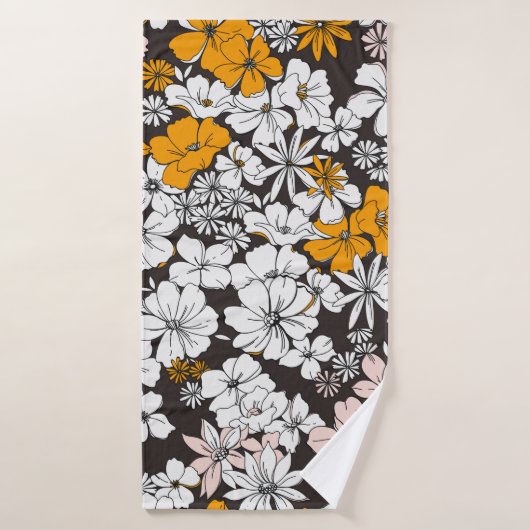Cute Seamless Ditsy Floral Pattern. Colorful flowe Badhanddoek (Badhanddoek)