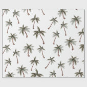Cute Seamless Palm Trees Pattern, Summer Gift Cadeaupapier (Vlak)