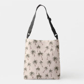 Cute Seamless Palm Trees Pattern, Summer Gift Crossbody Tas (Achterkant)