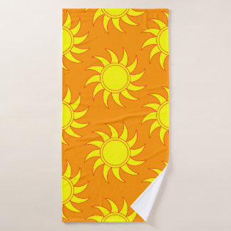 Cute seamless pattern of sun. Doodle hand drawn st Badhanddoek