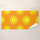 Cute seamless pattern of sun. Doodle hand drawn st Badhanddoek (Badhanddoek)