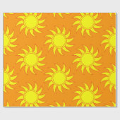Cute seamless pattern of sun. Doodle hand drawn st Cadeaupapier (Vlak)