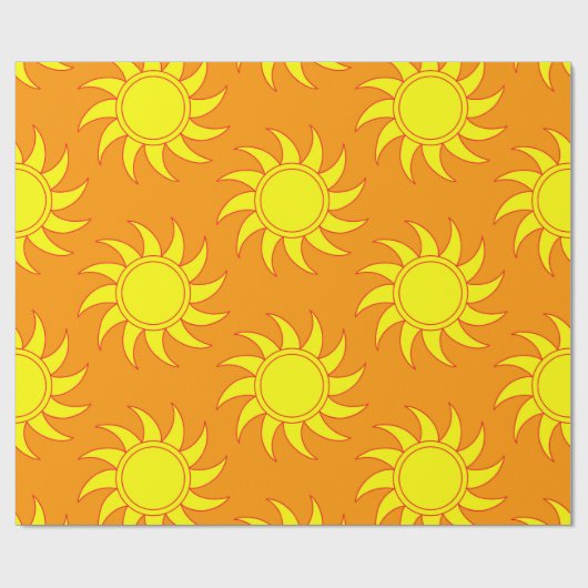 Cute seamless pattern of sun. Doodle hand drawn st Cadeaupapier (Vlak)