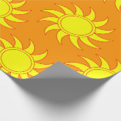 Cute seamless pattern of sun. Doodle hand drawn st Cadeaupapier (Hoek)