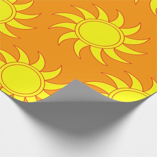 Cute seamless pattern of sun. Doodle hand drawn st Cadeaupapier (Hoek)