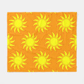 Cute seamless pattern of sun. Doodle hand drawn st Fleece Deken (Voorkant (Horizontaal))