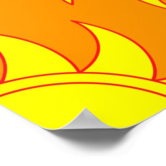 Cute seamless pattern of sun. Doodle hand drawn st Poster (Hoek)