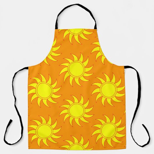 Cute seamless pattern of sun. Doodle hand drawn st Schort (Voorkant)