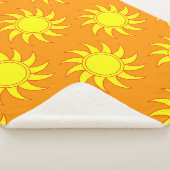 Cute seamless pattern of sun. Doodle hand drawn st Sherpa Deken (3/4)