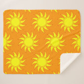Cute seamless pattern of sun. Doodle hand drawn st Sherpa Deken (Voorkant (horizontaal))