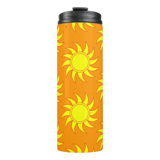 Cute seamless pattern of sun. Doodle hand drawn st Thermosbeker (Voorkant)