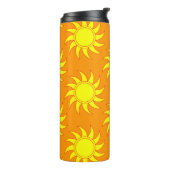 Cute seamless pattern of sun. Doodle hand drawn st Thermosbeker (Gedraaid links)