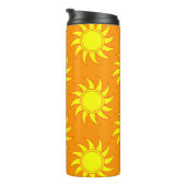 Cute seamless pattern of sun. Doodle hand drawn st Thermosbeker (Geroteerd rechts)