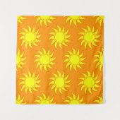Cute seamless pattern of sun. Doodle hand drawn st Wandkleed (Voorkant (horizontaal))