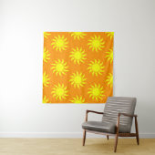 Cute seamless pattern of sun. Doodle hand drawn st Wandkleed (In situ)