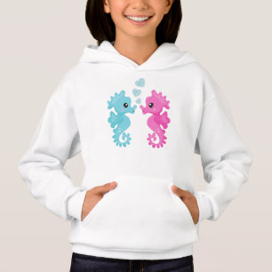 Cute Seapaarden, Pink Seahorse, Blue Seahorse, Lov