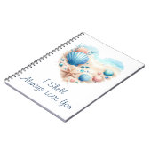 Cute Seashell Heart Beach Love Valentine's Day Notitieboek (Linkerzijde)