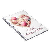Cute Seashell Heart Beach Love Valentine's Day Notitieboek (Rechterzijde)