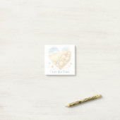 Cute Seashell Heart Beach Love Valentine's Day Post-it® Notes (Op bureau)