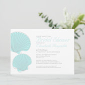 Cute Seashells Destination Vrijgezellenfeest Invit Kaart (Staand voorkant)