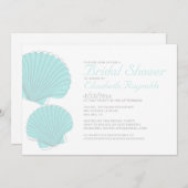 Cute Seashells Destination Vrijgezellenfeest Invit Kaart (Voorkant / Achterkant)