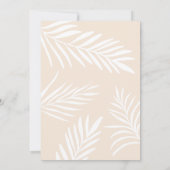 Cute Seashells palm leaf strand party Sweet 16 Kaart (Achterkant)