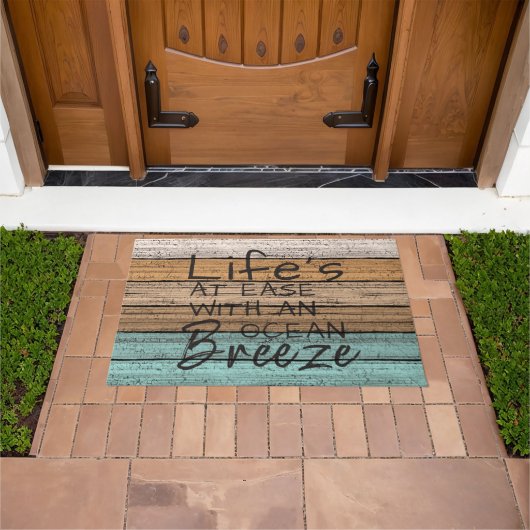 Cute Seaside Beachy Summer Quote Art Deurmat (Buiten)