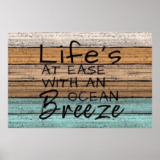Cute Seaside Beachy Summer Quote Art Poster (Voorkant)