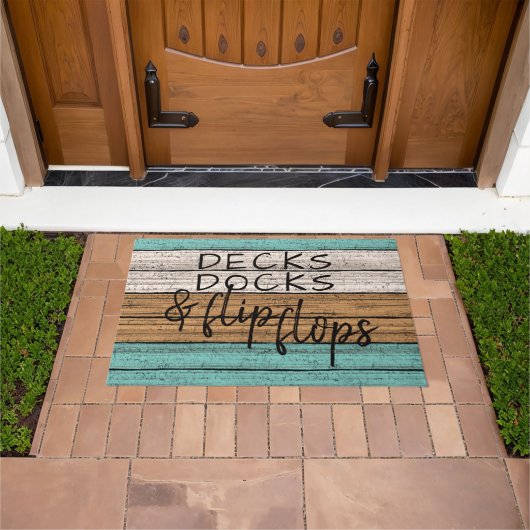 Cute Seaside Beachy Summer Quote Art Welcome Deurmat (Buiten)