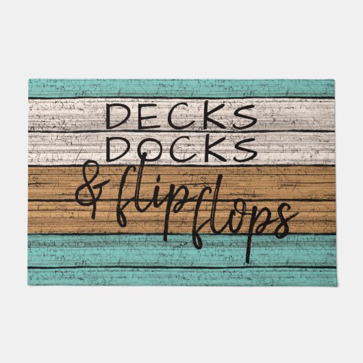 Cute Seaside Beachy Summer Quote Art Welcome Deurmat (Voorkant)