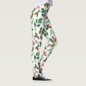 Cute Seasons Greetings Waterverf Greenery Pattern Leggings (Rechts)
