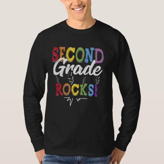 Cute Second Grade Rocks Team 2e graad Teacher Stu T-shirt (Voorkant)